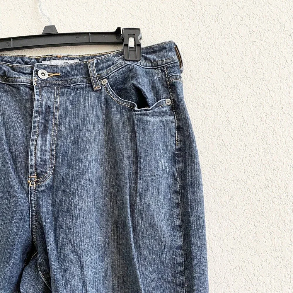 Chico's Platinum Sz 2‎ /12 Regular Bootcut Mid Rise Pockets Jeans